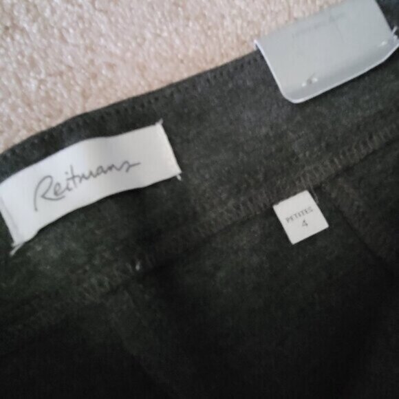 New Reitmans Pants NWT Comfort Modern Stretch Pant Legging Gray Size 4 Petite - Picture 5 of 7